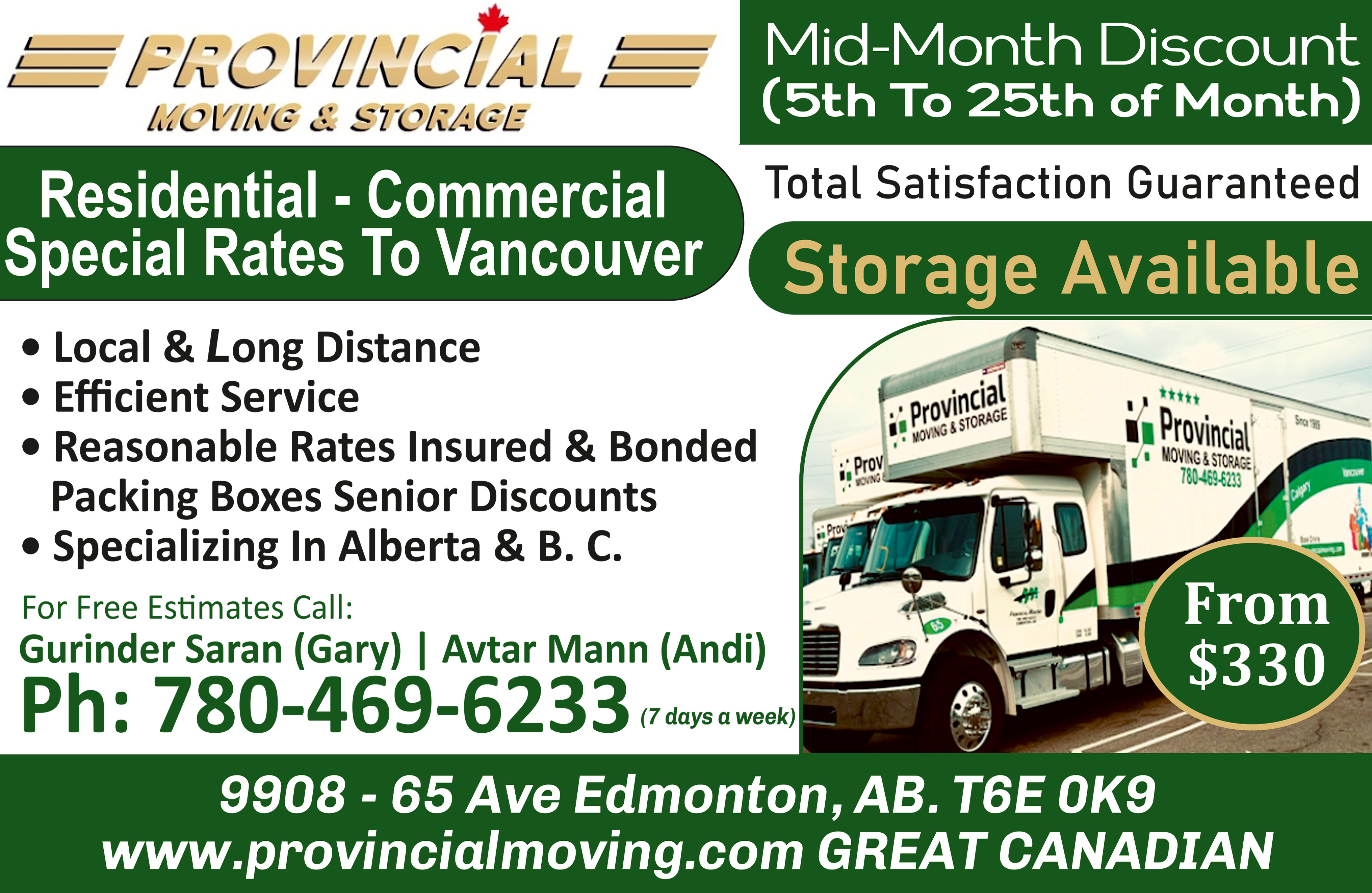 PROVINCIAL MOVING & STORAGE